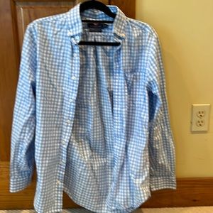 Men’s light blue plaid vineyard vines button down shirt- slim fit Tucker shirt
